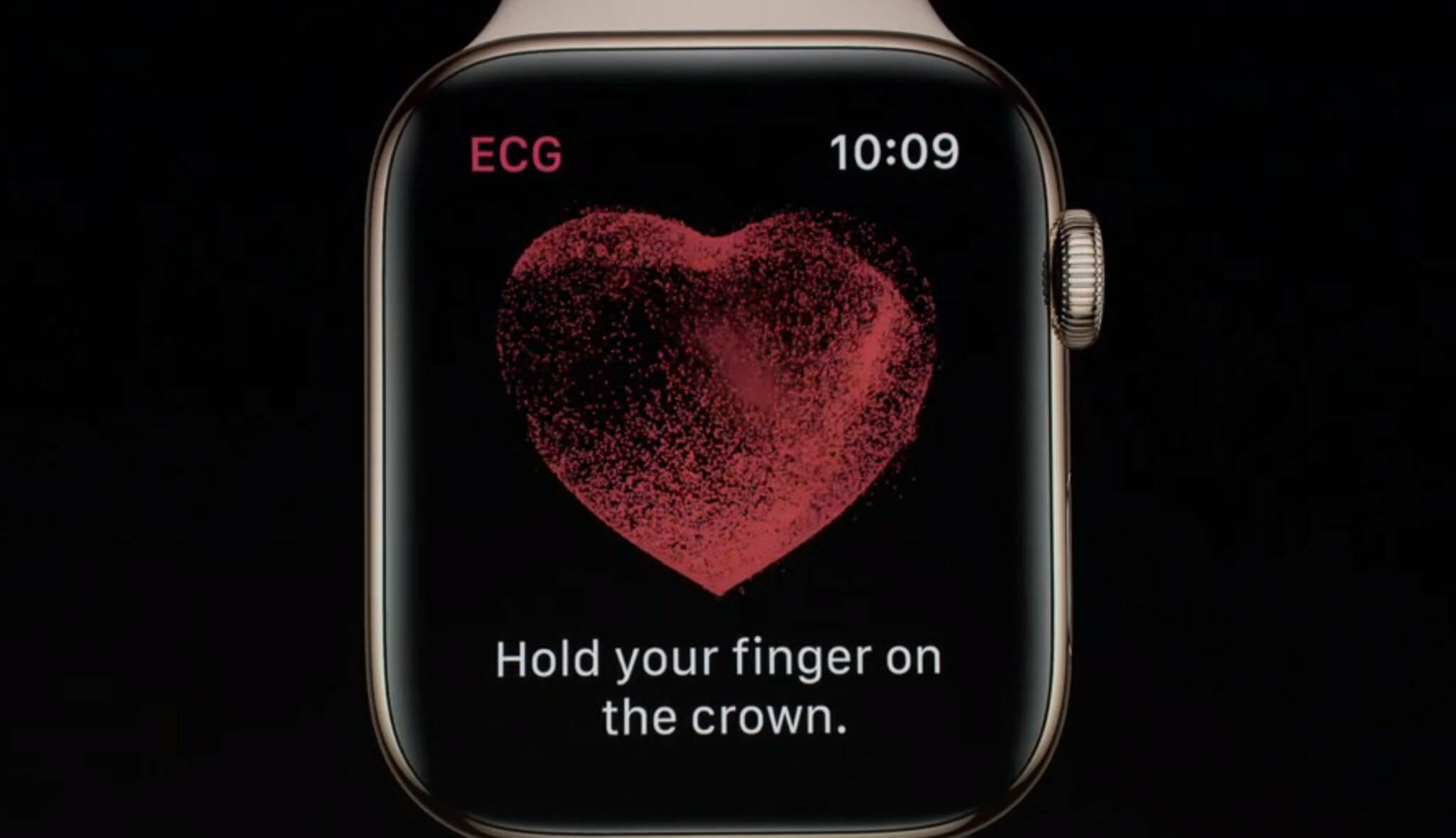 A new Apple Watch 4 is ready to take an electrocardiogram.